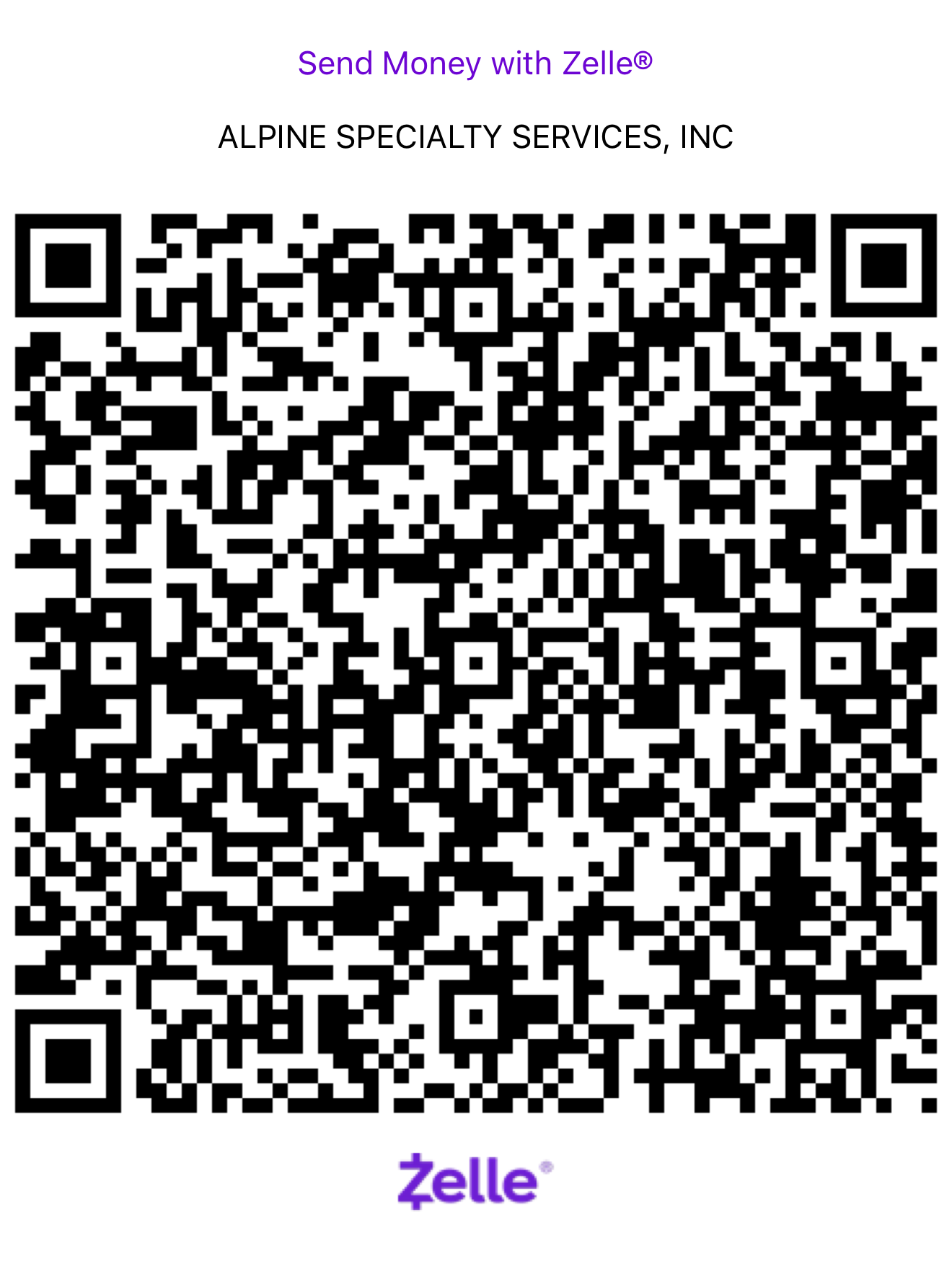 Alpine Zelle QR code